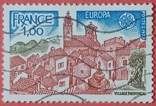 French Stamp / Timbre France Oblitéré 1F EUROPA VILLAGE PROVENÇAL 1977 N°1928