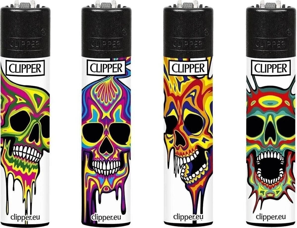 S Refillable Melting Skulls Cigarette Lighter (us Seller)