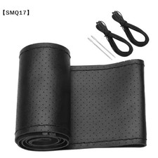 Diy Genuine Leather Steering Wheel Cover Black 15in Hand Stitch Kit Diy Genuine Leather Steering Wheel Cover Black 15in Hand Stitch Kit