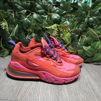 Nike Air Max 270 React Shoes Womens Size 7 Pink Colorblock Sneakers AT6174-600