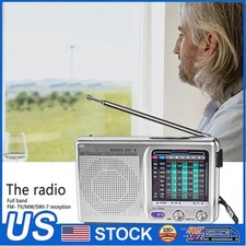 PORTABLE 9 BAND WORLD RECEIVER FM TV /AM/SW1-7 RADIO RECEIVER KK-9 MULTIBAND