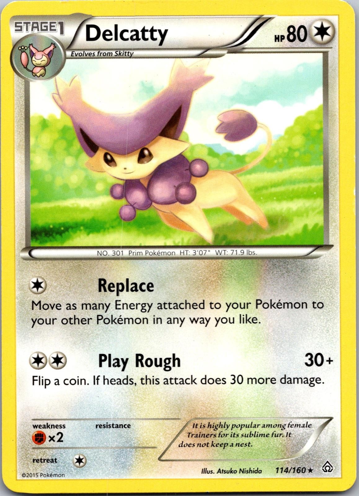 Delcatty 114/160 Rare Primal Clash Pokemon Near Mint