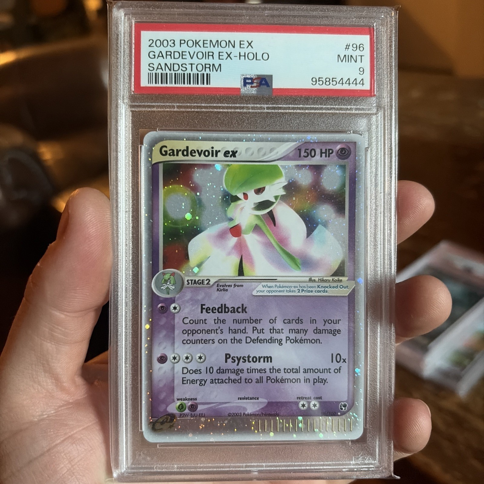 2003 POKEMON EX SANDSTORM #96 GARDEVOIR EX-HOLO PSA 9