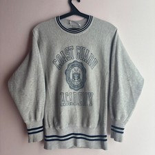 Vintage 80'S Coast Guard Academy Sweatshirt USA Collegiate Distressed
