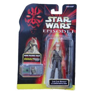 Jar Jar Binks Star Wars Vintage Spielzeug Action Figur Hasbro 1999 NEU OVP
