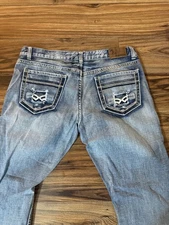 Flypaper Jeans Men’s 40x32 Straight Fit Distressed Embroidered Pockets 