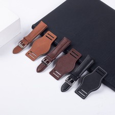 High Quality Cowhide Genuine Leather Watch Strap Men's Tray Wristband 18 20 22mm