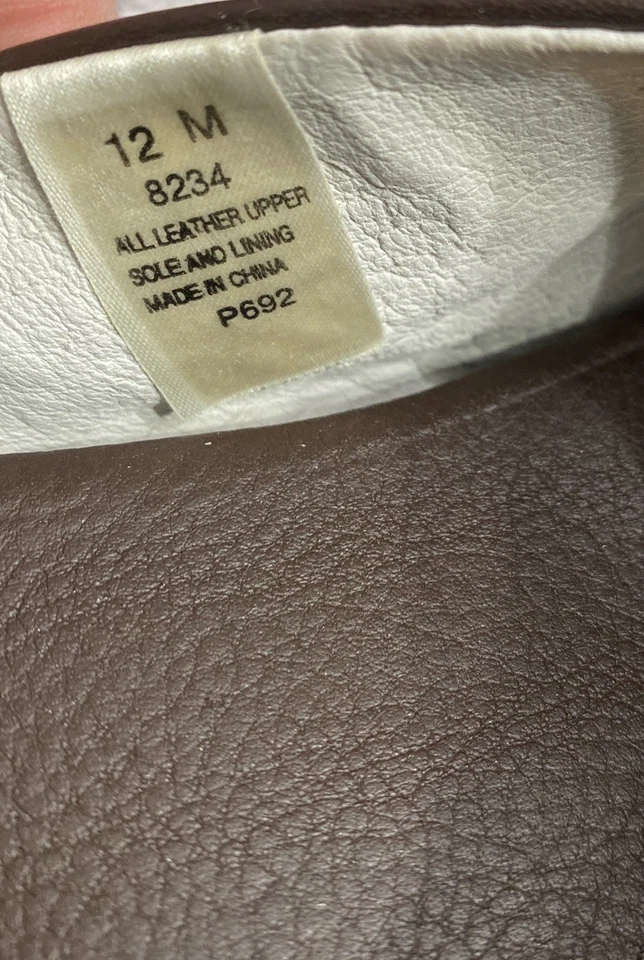 Zapatillas LB Evans Aristocrat Opera Cuero Marrón Suela Suave Dinero Antiguo Talla 12 Foto 4 de 4