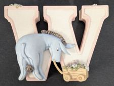Disney Classic Winnie the Pooh Alphabet Letter W Eeyore with Wagon Michel  Co