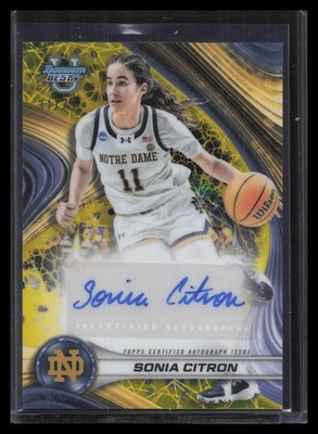 Sonia Citron Auto 2024-25 Bowman's Best U #B24-SC Yellow Lazer /75