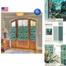 Funlife Original Hand-Drawn Faux Stained Glass Window Film Double-Sided Static