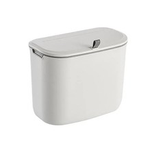 Wall Mounted Hanging Wastebasket with Sliding Lid and Bathroom Use - 7L