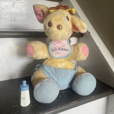 Vintage 1980's Tonka Zoo Babies Giraffe Plush Stuffed Animal 12'' baby COMPLETE!