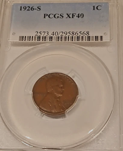 1926-S LINCOLN CENT BETTER DATE LOW MINTAGE PCGS XF40