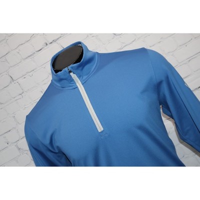 Puma 1/4 Zip Pullover Mens Medium Blue Golf Athletic Long Sleeve Top Performance