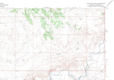 The Nipple NE Quadrangle Colorado 1969 USGS Topo Map 7.5 Minute Topographic
