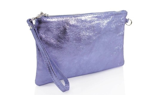 Metallic Real Leather Clutch Ladies Crossbody Bag Leather Shoulder Bag for Women - Picture 5 of 16