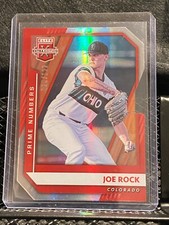 Joe Rock 2021 Elite Extra Prime Numbers B Die Cut #'d/122 - #68 Rockies