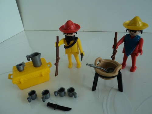 Set Playmobil Western Vintage 3344-A De 1975 - Cowboys, Chevaux, Chariot, Occasion Bon état