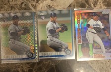 Justus Sheffield Topps Chrome Xfractor And Two Base