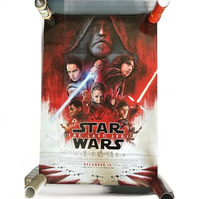 STAR WARS THE LAST JEDI MOVIE POSTER 2 Sided ORIGINAL FINAL 27x40 EPISODE VIII