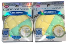 2 PHYSICIANS FORMULA Mineral Wear Cushion Corrector Primer Duo 6835 Yellow/Green