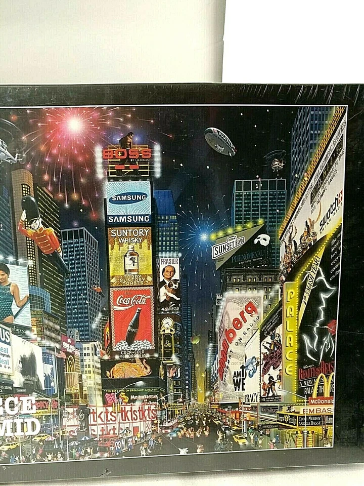 NYC Iconic Billboards TIMES SQUARE PARADE Puzzle Alexander Chen SEALED 1000 Pc - Image 3 of 4