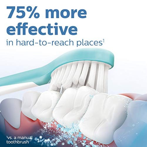 Kids 3+ Genuine Replacement Toothbrush Heads, 2 Brush Heads, Turquoise & Compact - Picture 2 of 8