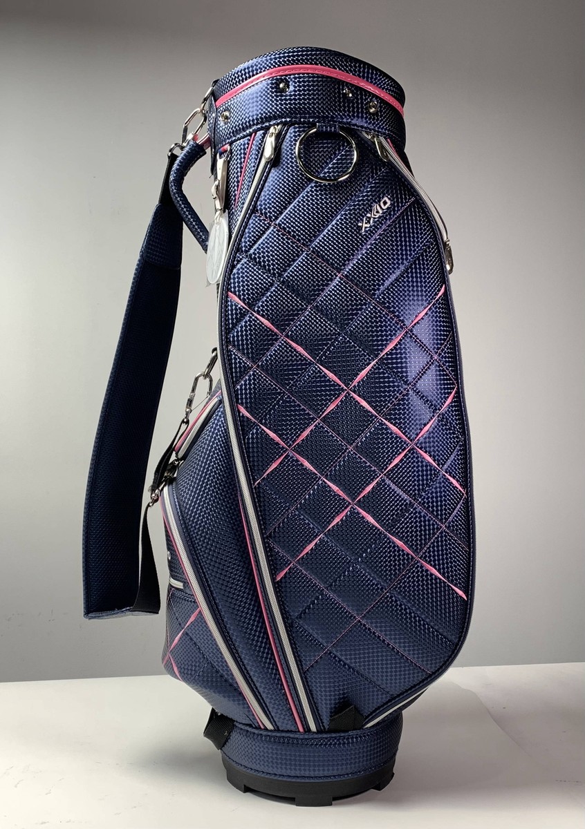 XXIO Ladies Cart Bag Blue Pink 5-Way Divide Single Strap Golf Bag