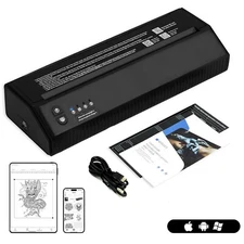 Wireless Tattoo Transfer Copier Stencil Thermal Printer+20Paper USB Rechargeable