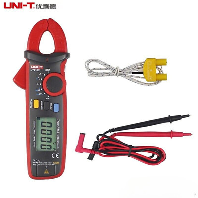 UNI-T UT210C Digital Clamp Multimeter TRUE RMS NCV Volt AMP Temp Cap Tester