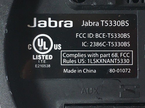 Lot of 2 Jabra T5330BS Charging Dock Station with PS for Jabra Wireless Headset - Picture 4 of 9