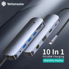 Yottamaster USB C Hub Multiport TypeC To 3.0 4K HDMI Adapter For MacBook Pro/Air