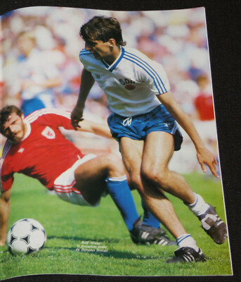 Fußball Kartell Plakat Ralf Minge Dynamo Dresden DDR DDR Deutschland 1985