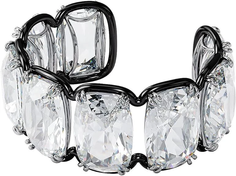 Swarovski Harmonia Polsino Grande Floating Cristalli Bianco Misto Metallo Finire - Immagine 4 di 4