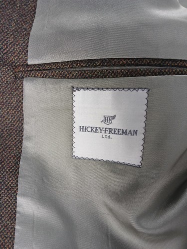 Blazer Hickey Freeman Kensington Pata de Gallo Abrigo Deportivo Hombres 44L Lana Traje Chaqueta - Imagen 5 de 10