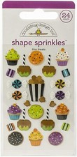 Doodlebug Design Shape Sprinkles Tiny Treats Cake Cupcakes, NEW
