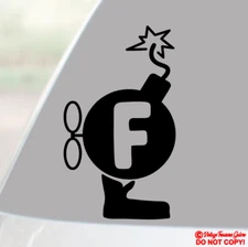 WALKING TICKING TIME F BOMB Vinyl Decal Sticker Car Window Bumper JDM FBOMB DOPE