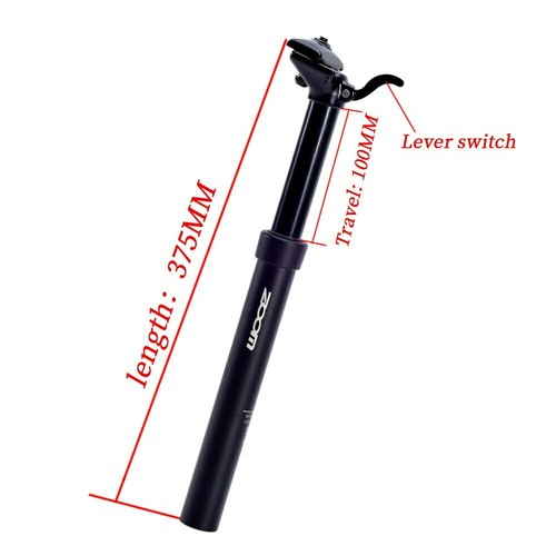 Gotero manual de bicicleta MTB poste de asiento de bicicleta altura ajustable hidráulico 30,9/31,6 mm - Imagen 3 de 12
