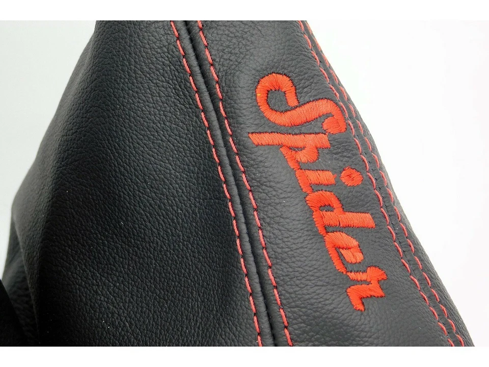 Cubierta de cambio de marchas y freno de mano 916 SPIDER en cuero compatible con bordados Foto 2 de 2