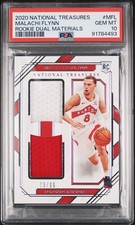 2020 National Treasures /99 Malachi Flynn Rookie Dual Materials GEM MT - PSA 10