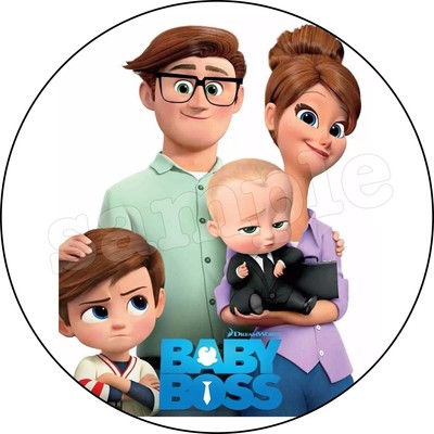 Baby Boss Decoration Gateau Party Disque Azyme Comestible Anniversaire Gateau