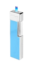 S.T. Dupont Twiggy Sky Blue Lacquer & Chrome Lighter, 030007, 30007  New In Box