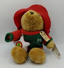 Vintage Sears Paddington Bear Plush w/Tags 1995 Christmas w/Ornament