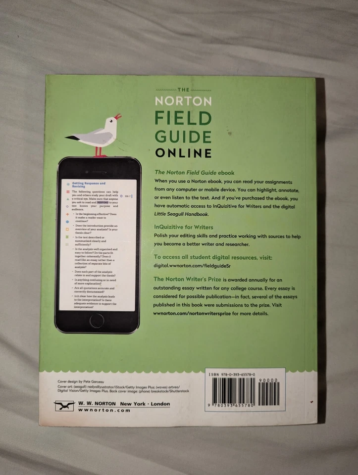 The Norton Field Guide to Writing with Readings (5E) - College English Textbook - Image 2 of 4