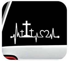 Three Crosses Cross Decal Sticker Jesus Faith Bible Christian Laptop Art K1123