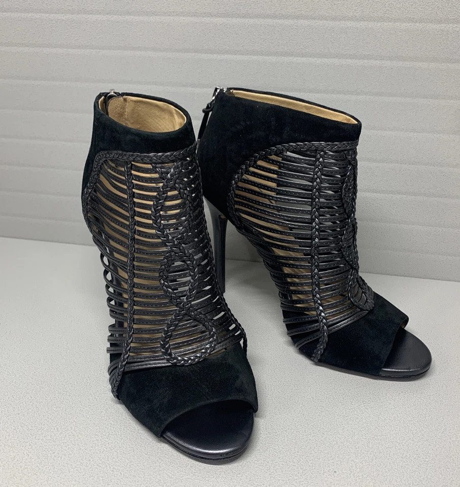 L.A.M.B. Kacee из черной кожи замши ботинок размер 8 M ~ стильный! - Изображение 4 из 4