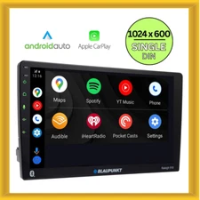 Blaupunkt 10.1” Single DIN Receiver w/ Wireless Apple CarPlay Android Auto & BT