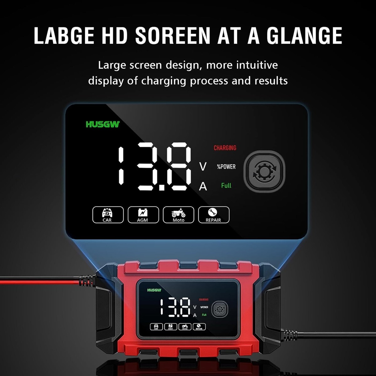 Caricabatteria Auto 6A 12V/24V | Ricarica Rapida | Manutentore Batterie | LCD | Multi Protezione - Foto 4