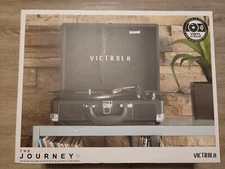Victrola Journey+ Bluetooth Suitcase Record Player, Black VSC-400SB-BLK